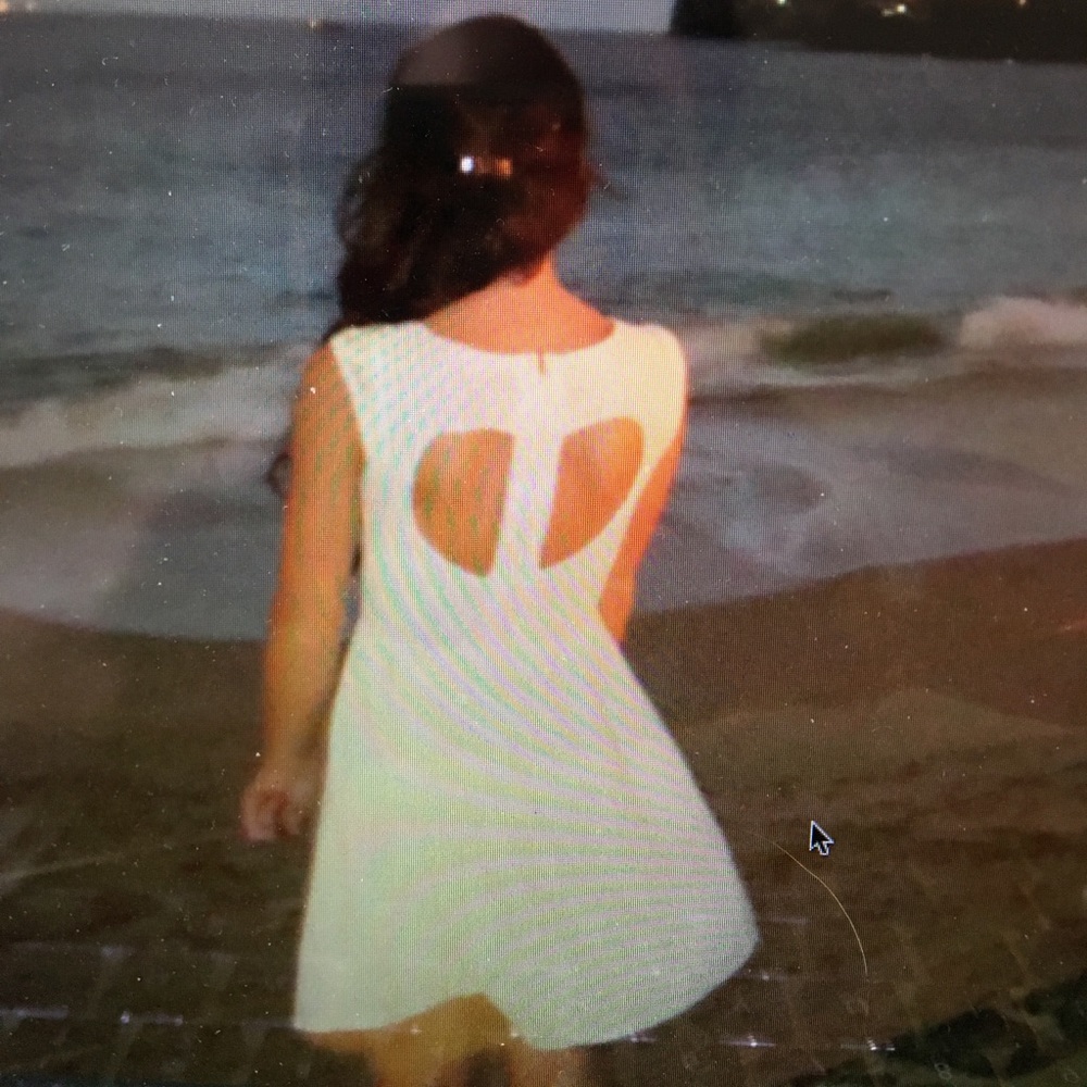 Ivory top with pale petal pink bottom dress!